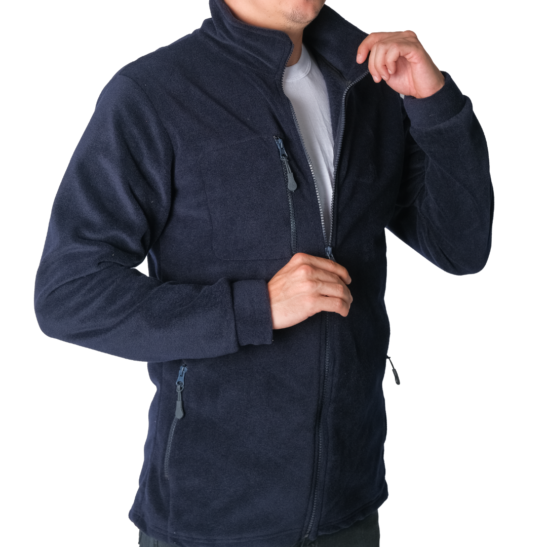 Baskılı Basic Polar Mont 3 Cepli Lacivert
