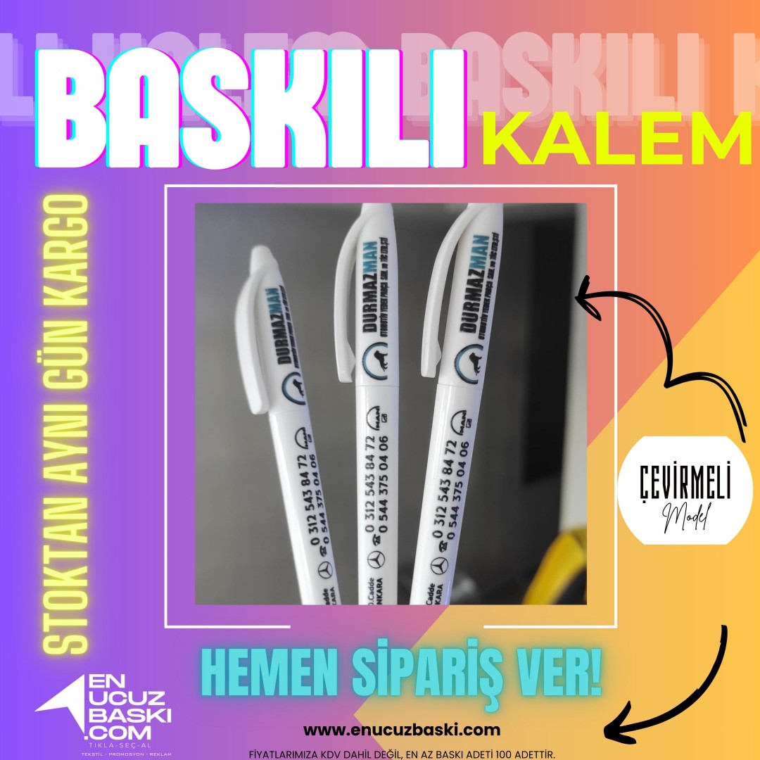 Baskılı Kalem (100 Adet) Model 01