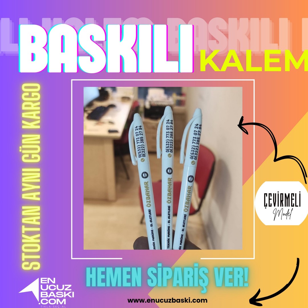 Baskılı Kalem (100 Adet) Model 01