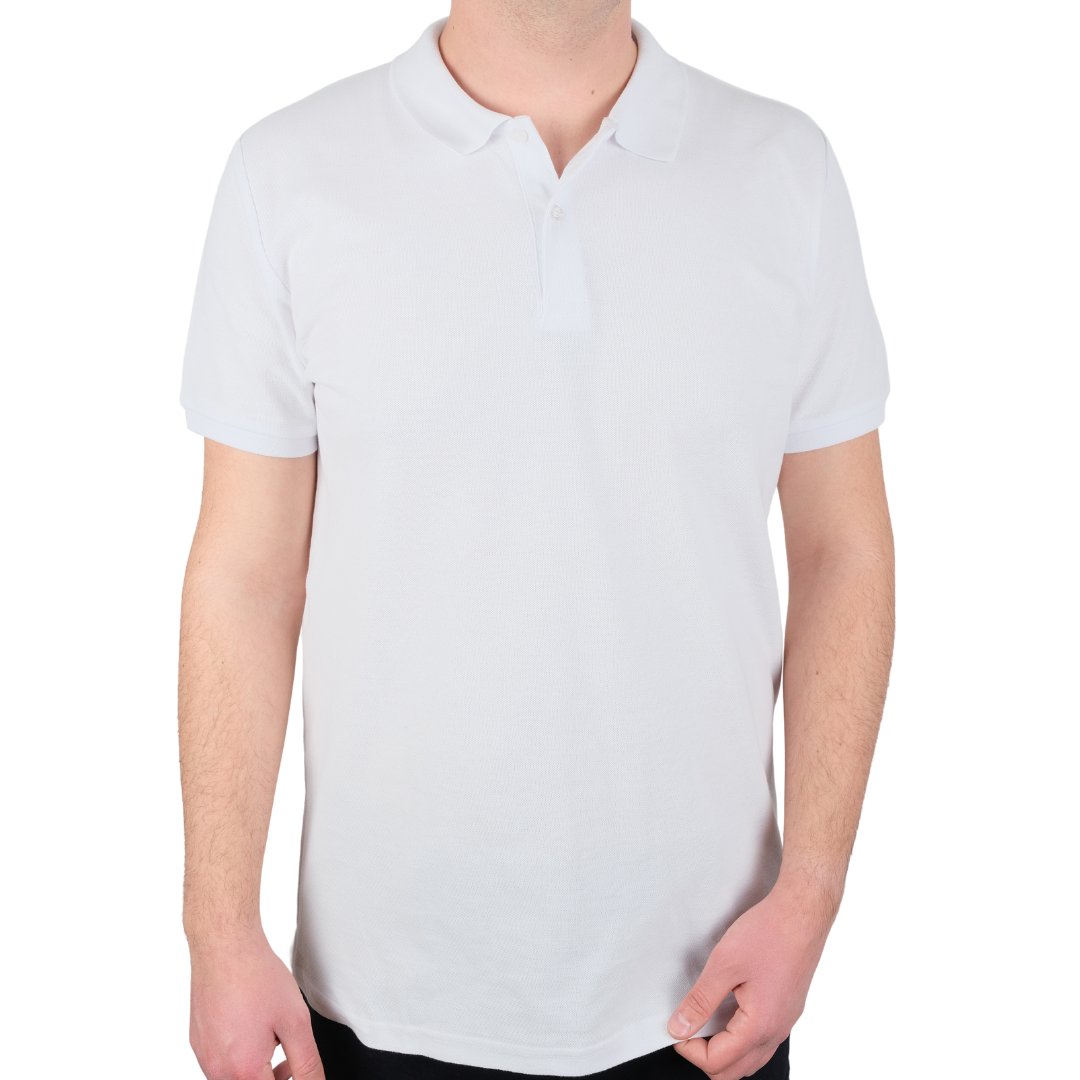 Baskılı Polo Yaka Premium Tişört Beyaz - TOPTAN (10 Adet) Baskılı Polo Yaka Premium Tişört Beyaz - TOPTAN (10 Adet)