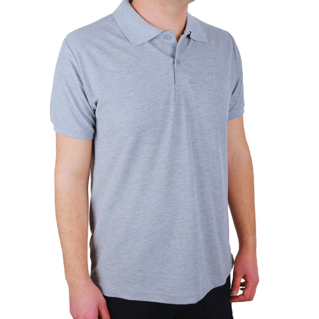 Baskılı Polo Yaka Premium Tişört Gri - TOPTAN (10 Adet) Baskılı Polo Yaka Premium Tişört Gri - TOPTAN (10 Adet)