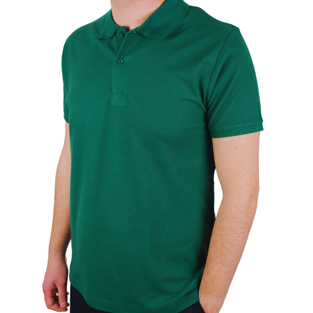 Baskılı Polo Yaka Premium Tişört Koyu Yeşli - TOPTAN (10 Adet) Baskılı Polo Yaka Premium Tişört Koyu Yeşli - TOPTAN (10 Adet)