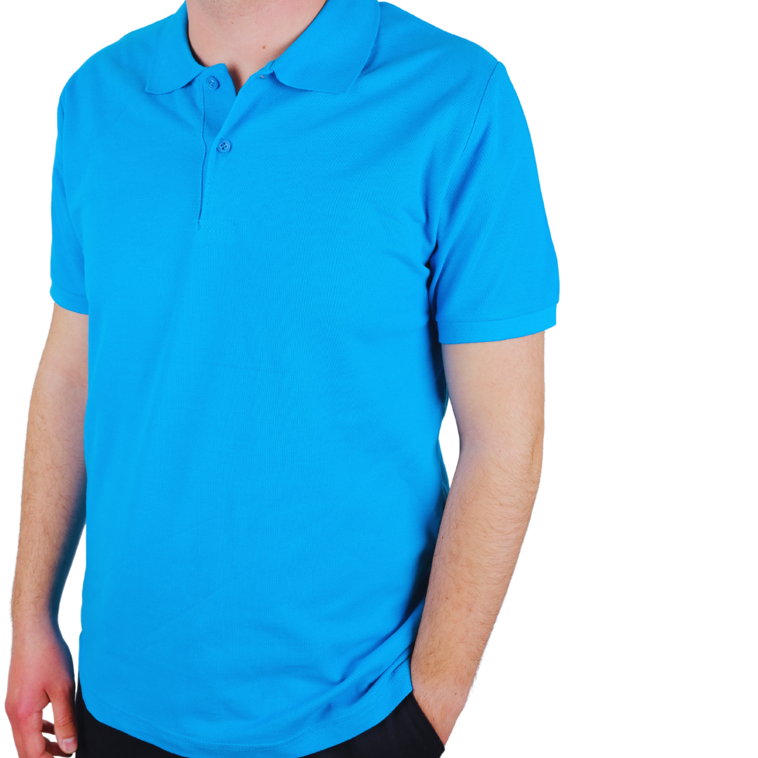 Baskılı Polo Yaka Premium Tişört Turkuaz - TOPTAN (10 Adet) Baskılı Polo Yaka Premium Tişört Turkuaz - TOPTAN (10 Adet)