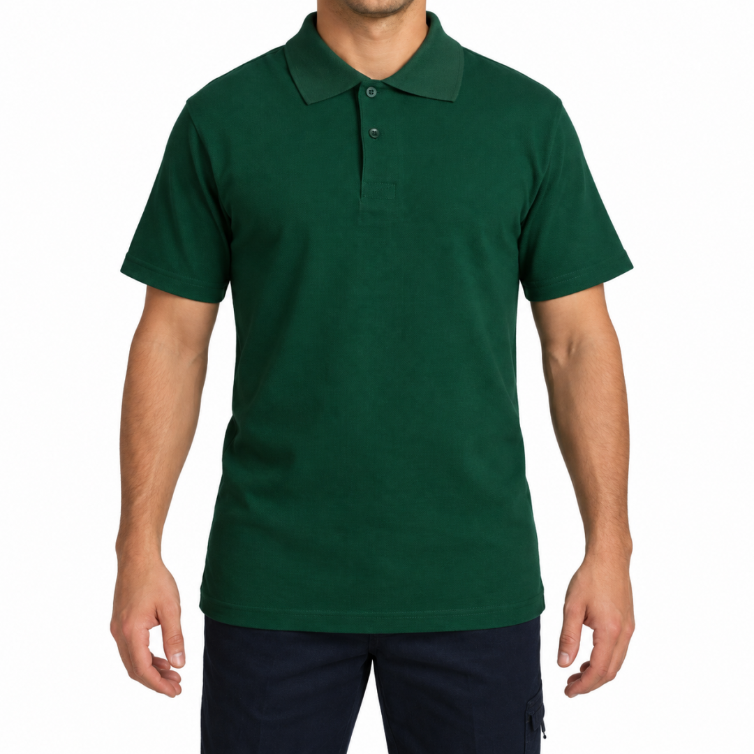 Baskılı Polo Yaka Tişört Basic Yeşil