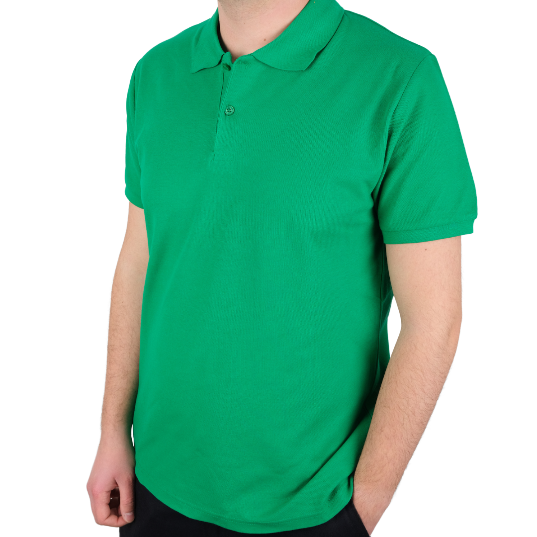 Baskılı Polo Yaka Tişört Premium Benetton Yeşili