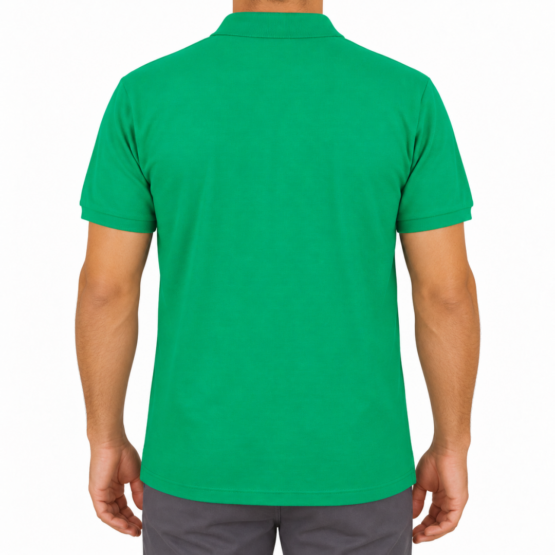 Baskılı Polo Yaka Tişört Premium Benetton Yeşili