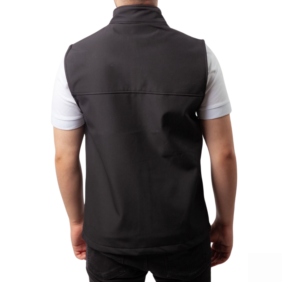 Baskılı Softshell Yelek / Siyah - İş Kıyafeti