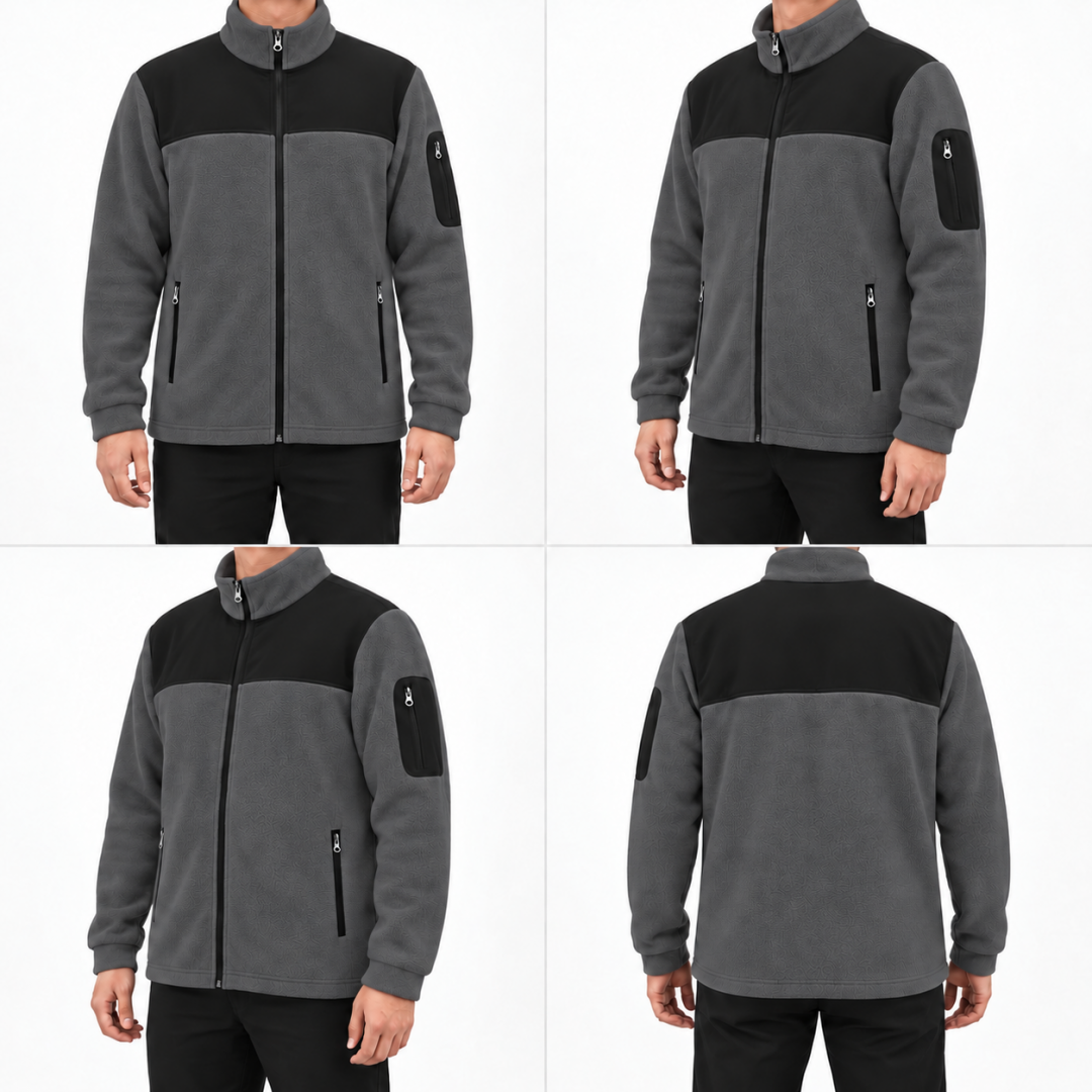 Baskılı Softshelli Polar Mont 3 Cepli / Gri İş Kıyafeti Baskılı Softshelli Polar Mont 3 Cepli / Gri İş Kıyafeti