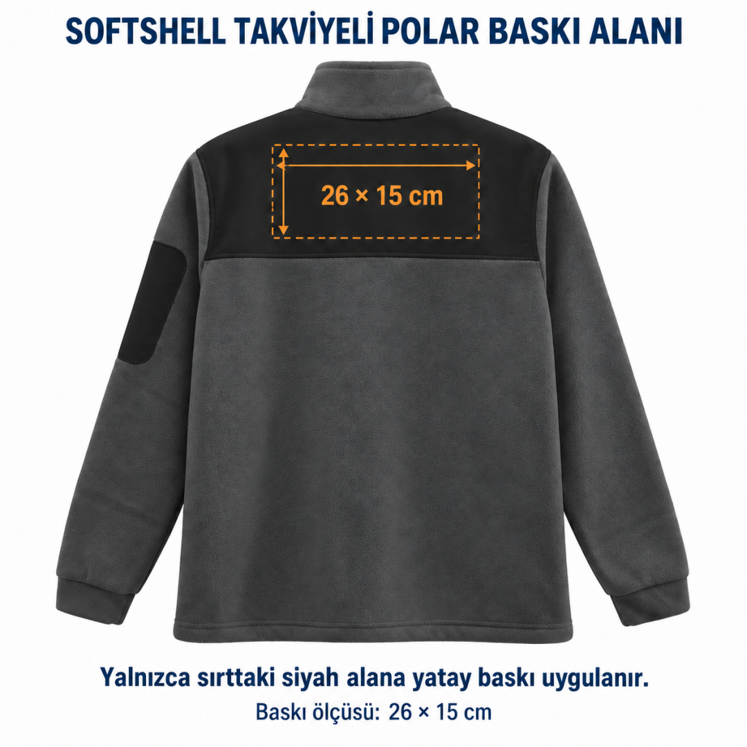 Baskılı Softshelli Polar Mont 3 Cepli / Gri İş Kıyafeti Baskılı Softshelli Polar Mont 3 Cepli / Gri İş Kıyafeti
