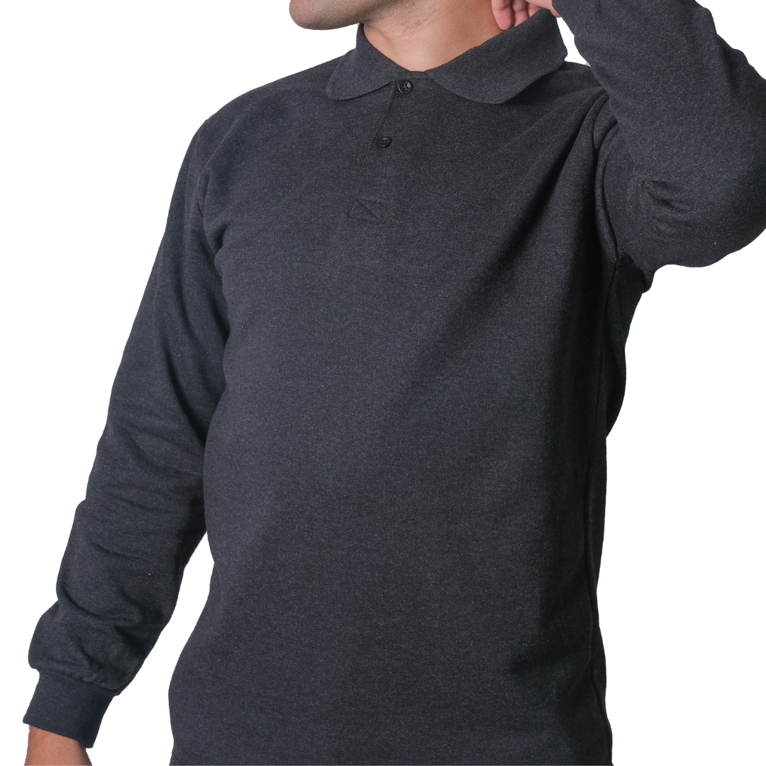 Baskılı Sweat  Polo Yaka / Füme İş Kıyafeti ( 10 ADET)