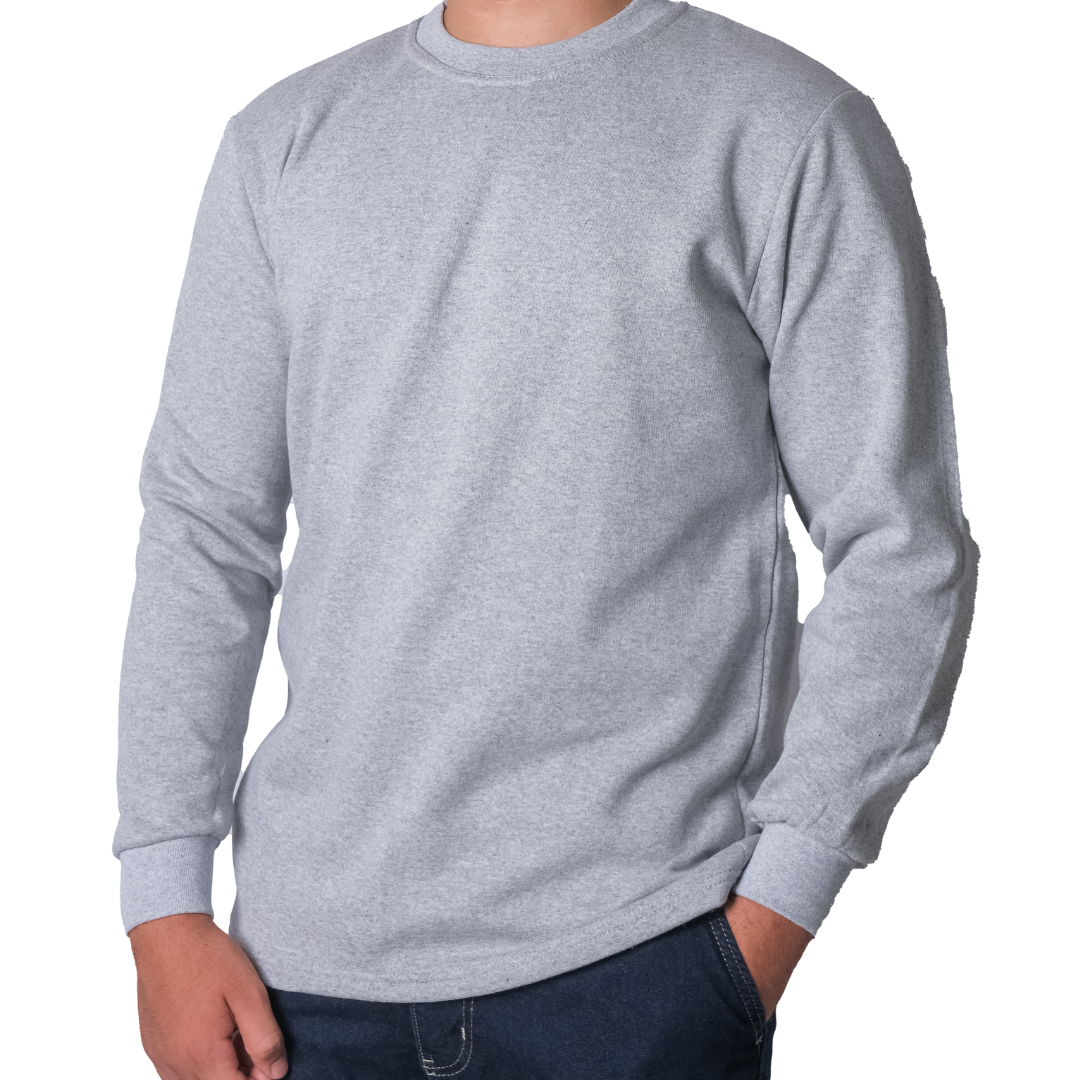 Baskılı Sweat  Sıfır Yaka / Gri İş Kıyafeti ( 10 ADET)