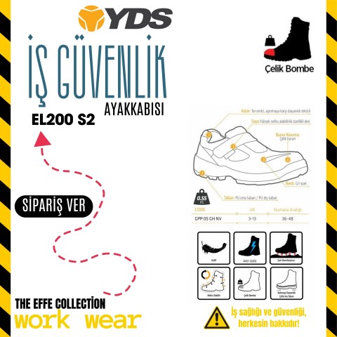 İş Güvenlik Ayakkabı Yds El 200 S2 - İş Kıyafeti
