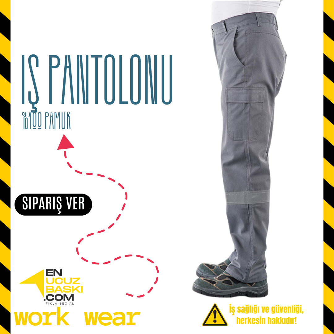 İş Pantolonu Gri - İş Kıyafeti İş Pantolonu Gri - İş Kıyafeti