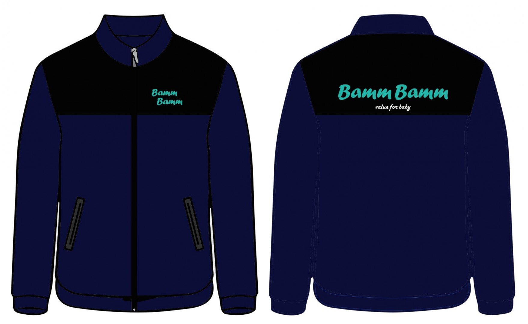 Nakışlı Softshelli Polar Mont 3 Cepli / LACİVERT