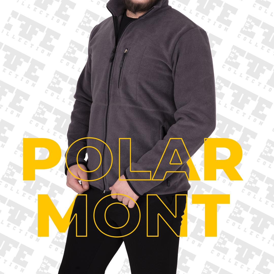 Polar Mont - Fermuarlı ( Antrasit) - Baskılı