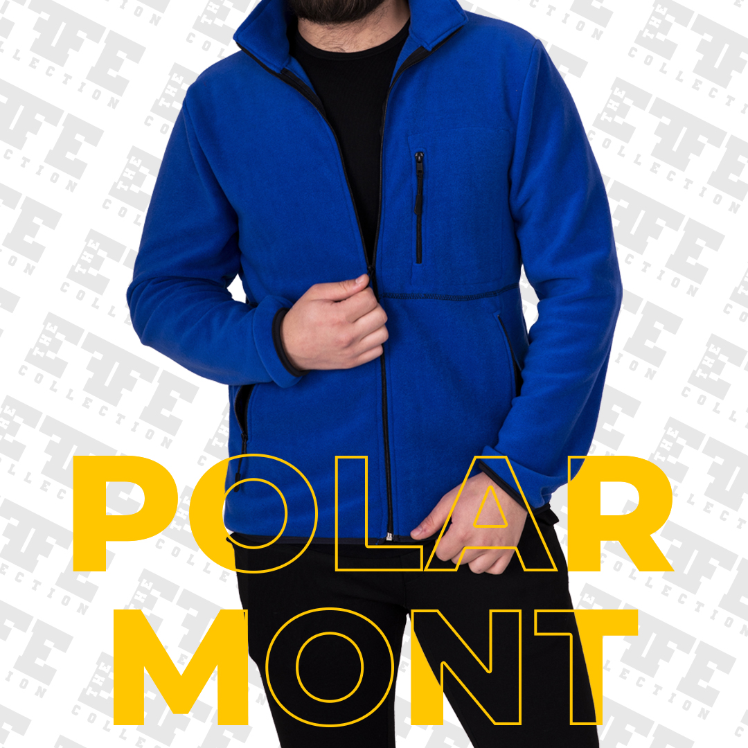 Polar Mont - Fermuarlı (Saks) - Baskılı