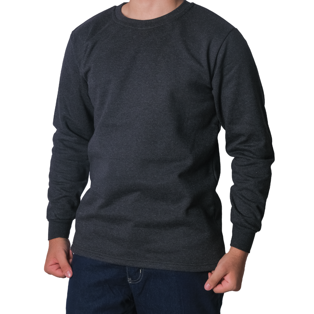 Baskılı Sıfır Yaka Sweat Füme Baskılı Sıfır Yaka Sweat Füme