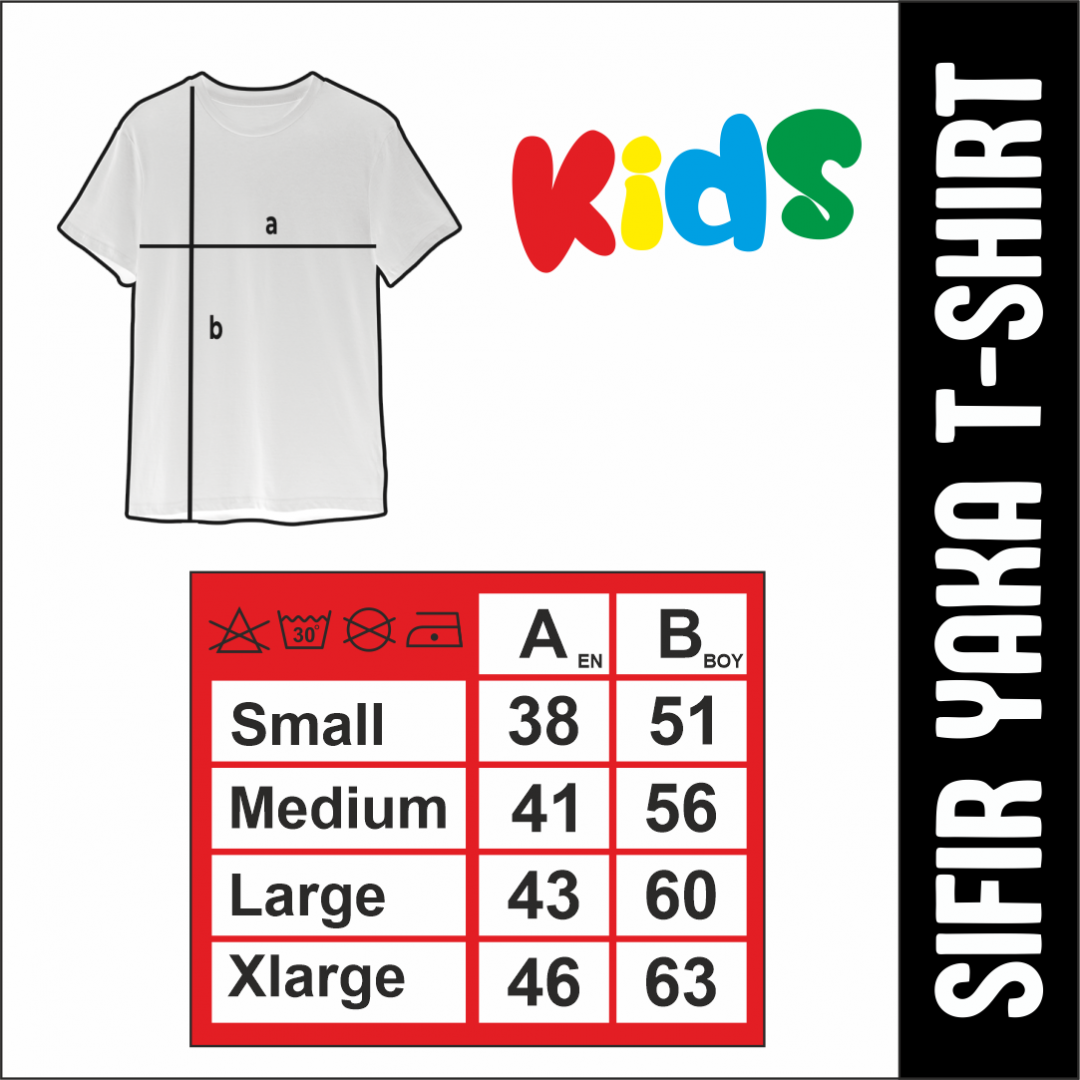 Sıfır Yaka Tişört Çocuk 23 NİSAN Baskılı Model 06