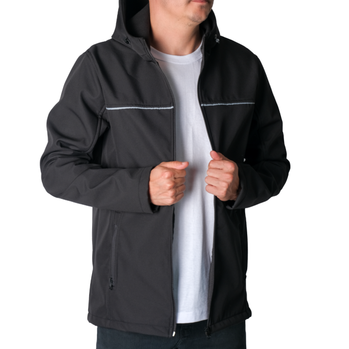 Basic Softshell  Mont Kapşonlu Siyah