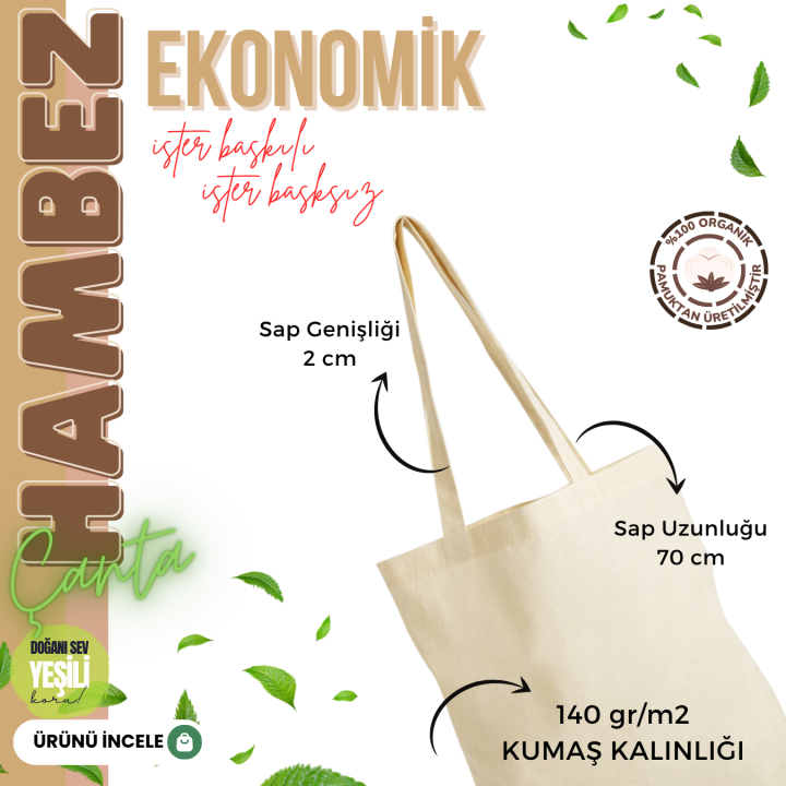 Baskılı Hambez Çanta  Ekonomik 35x40 Cm / 250 ADET