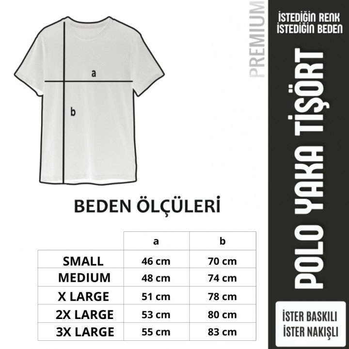 Baskılı Polo Yaka Premium Tişört Turuncu - TOPTAN (10 Adet)