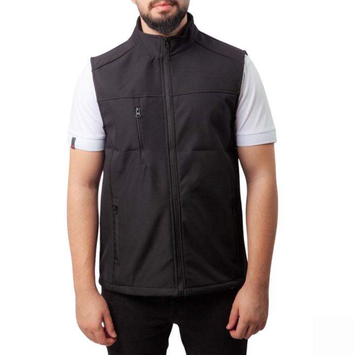 Baskılı Softshell Yelek  / Siyah İş Kıyafeti ( 10 ADET)