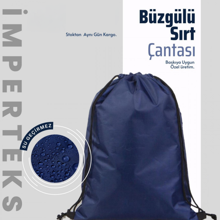 İmperteks Sırt Çantası  32x45 Cm Lacivert (25 Adet)