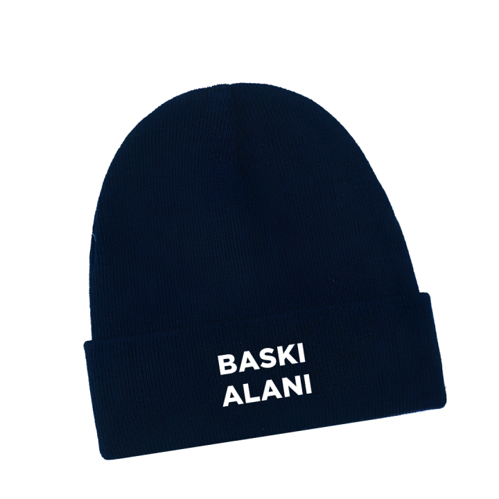 Baskılı Triko Bere Lacivert